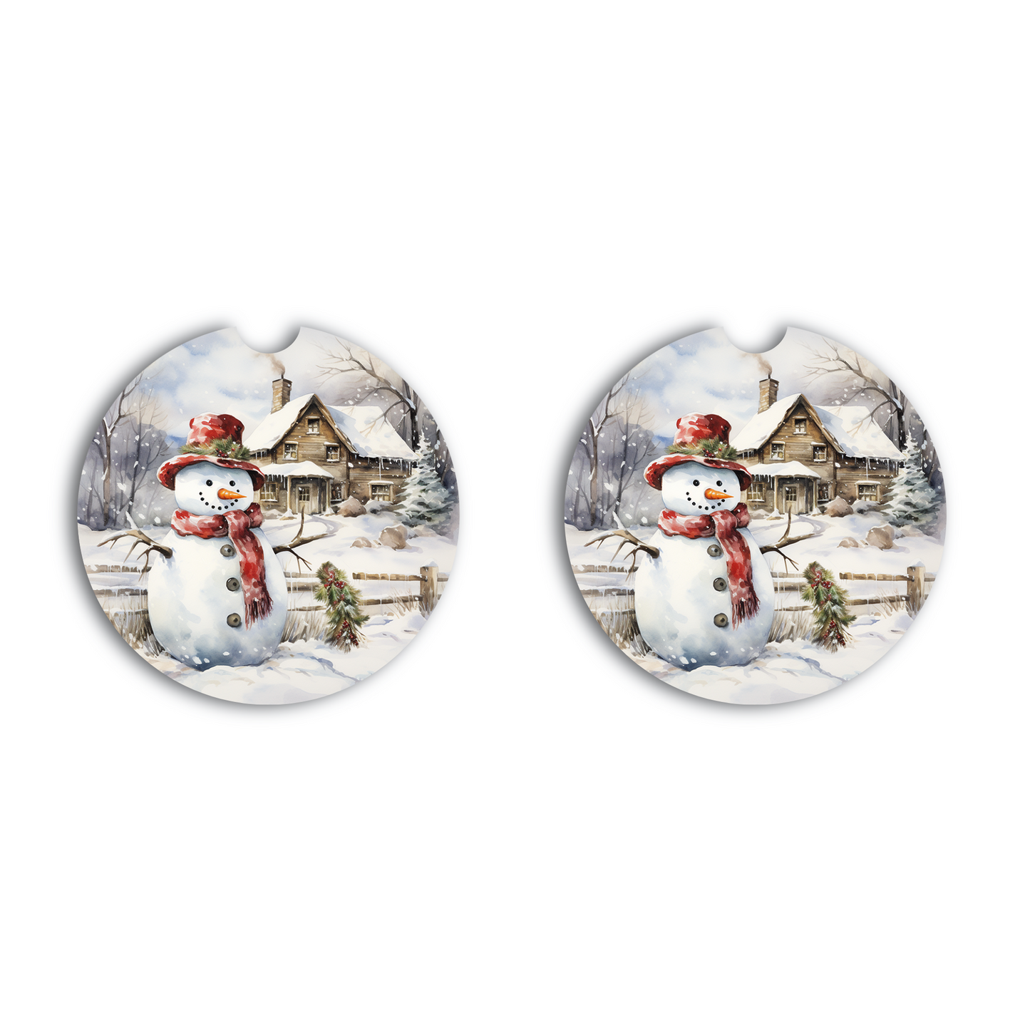 Farmhouse Frosty Car Coaster