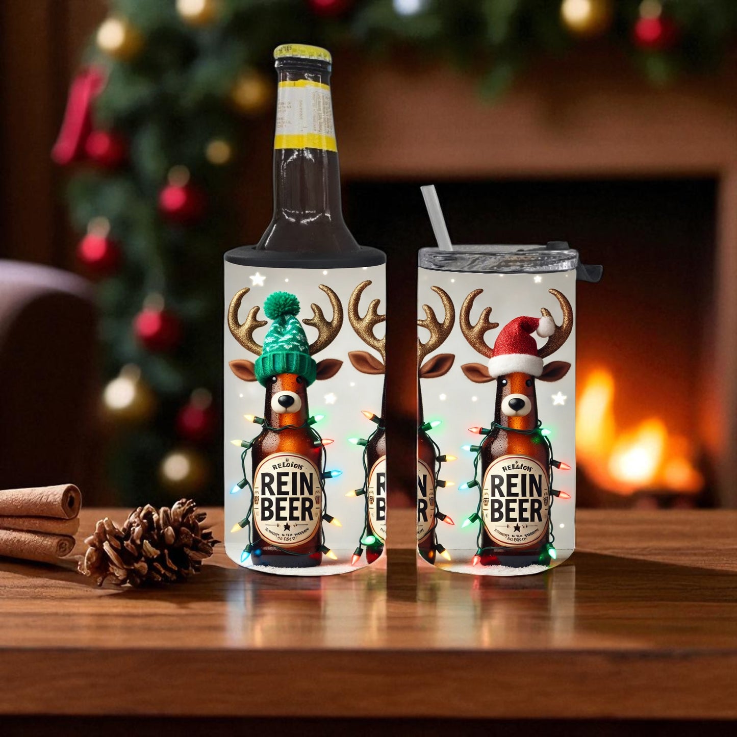 Rein-Beer Cheer 4-in-1 Can Cooler Tumbler