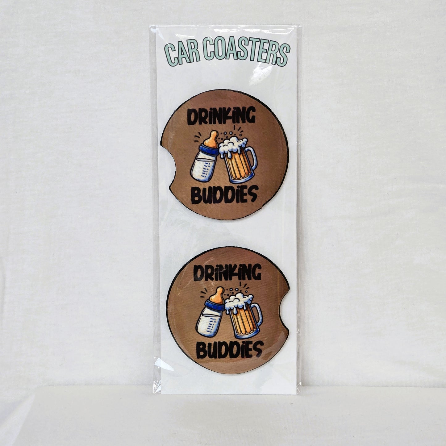 Drinking Buddies Car Coasters