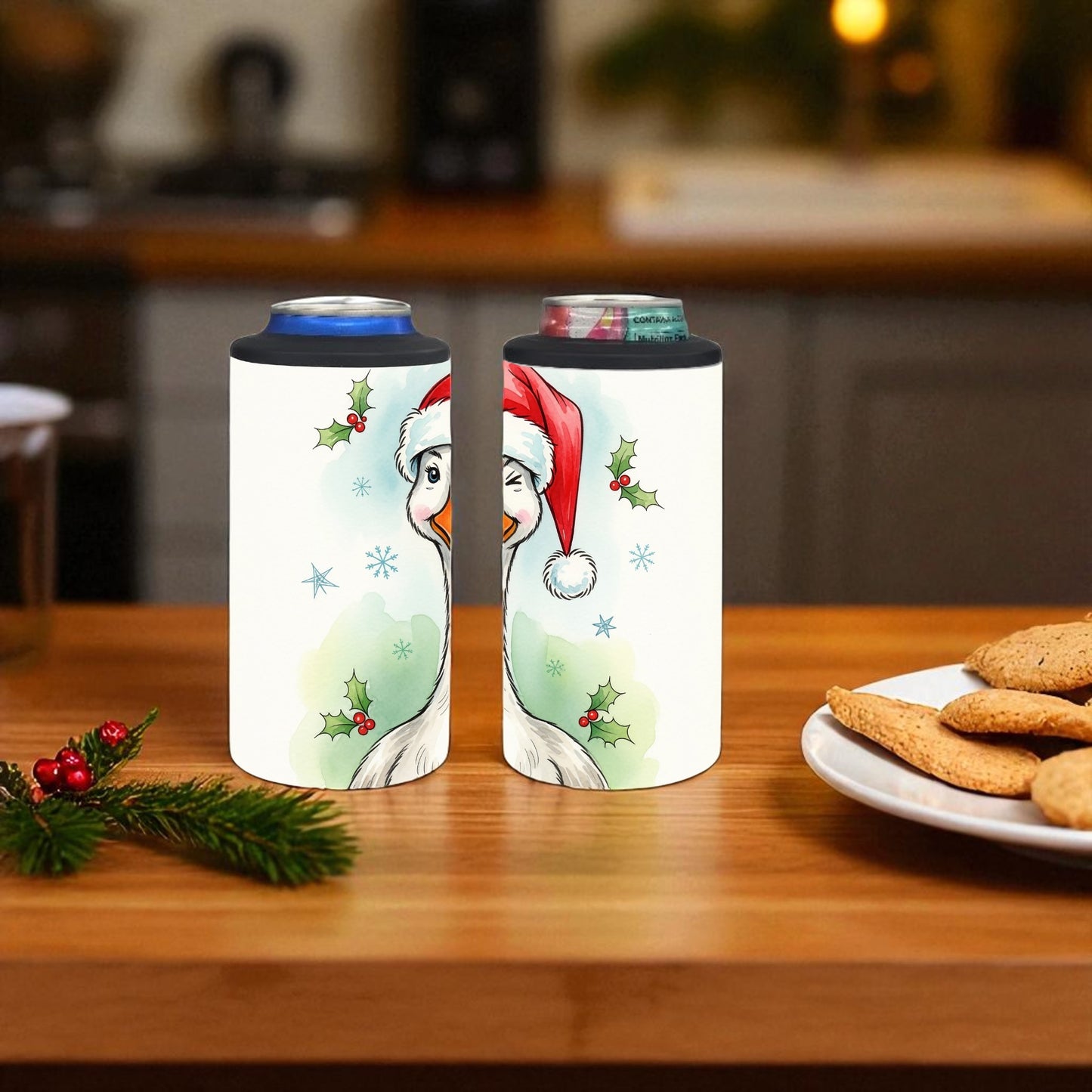 Holly Jolly Goose 4-in-1 Can Cooler Tumbler