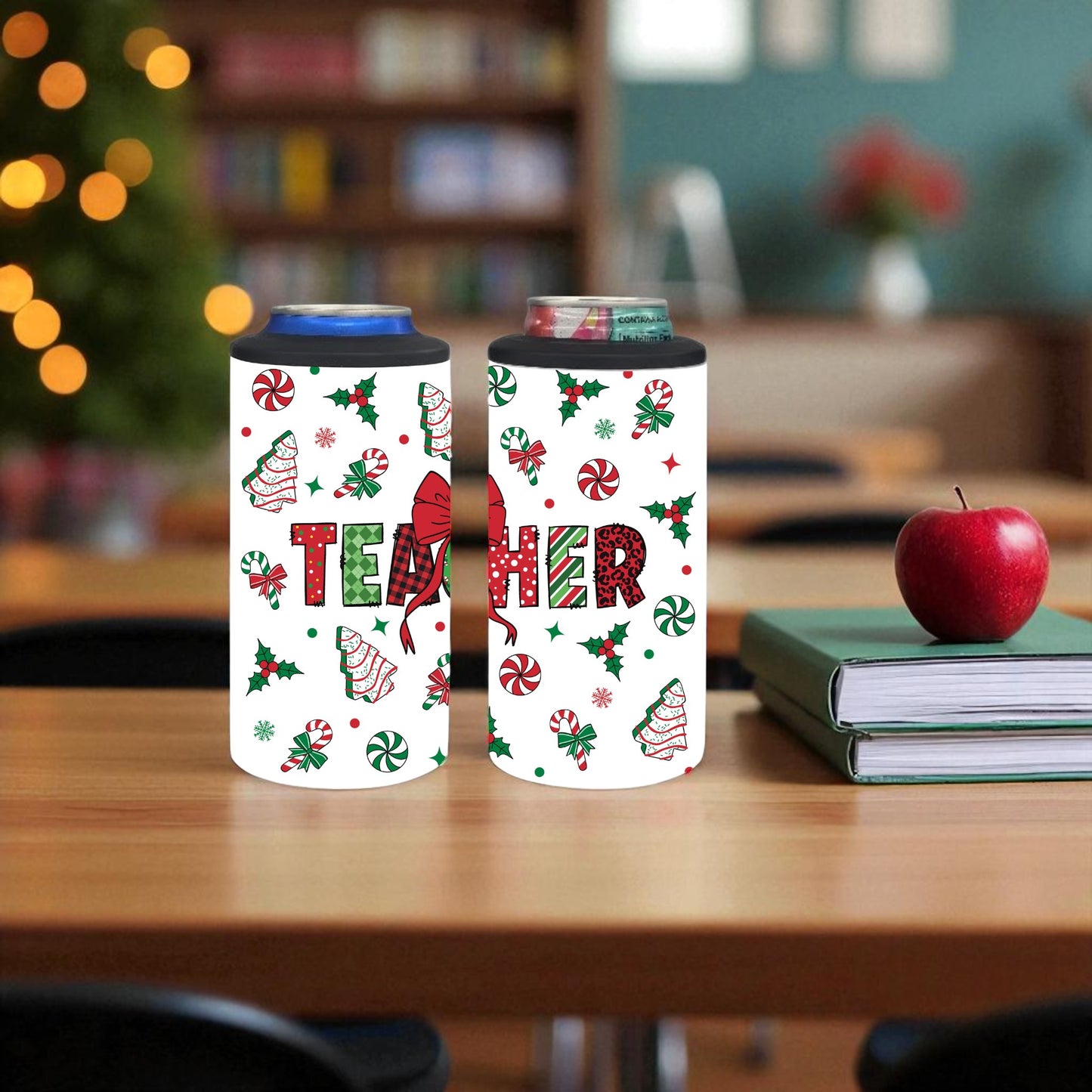 Teacher's Holiday 4-in-1 Can Cooler Tumbler