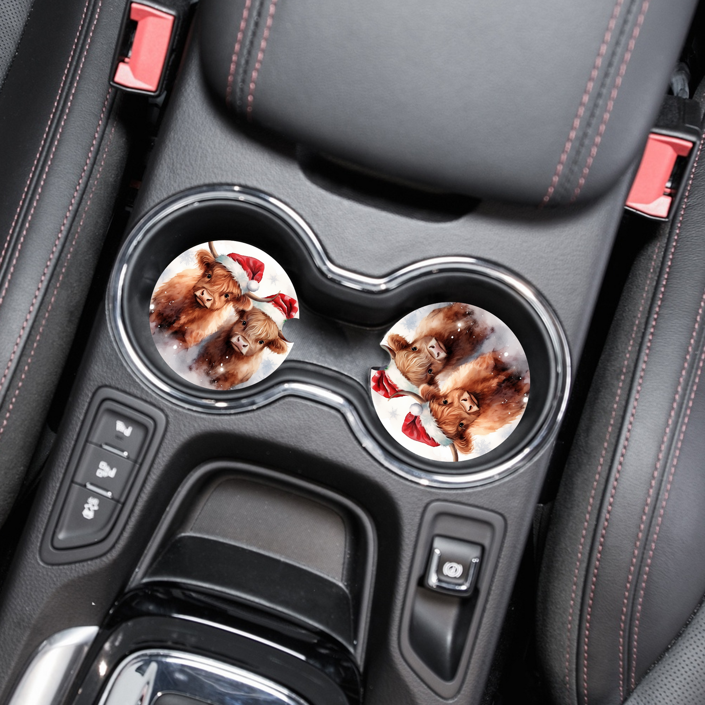 Christmas Duo Car Coaster