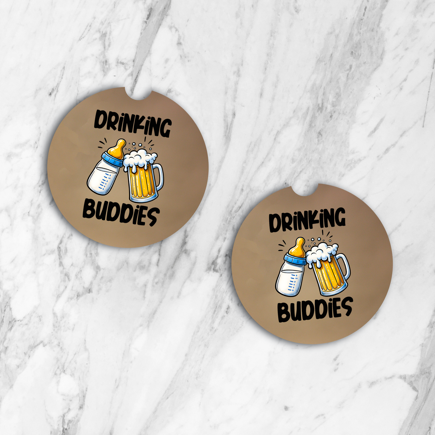 Drinking Buddies Car Coasters