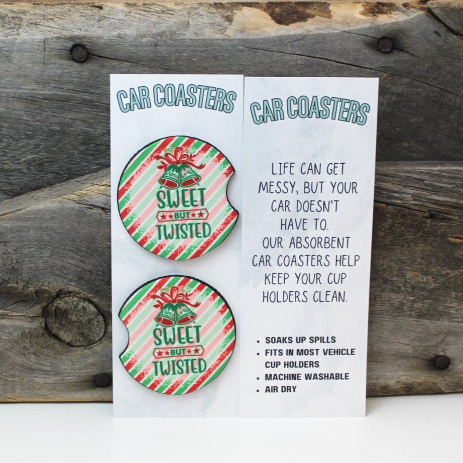 Sweet But Twisted Car Coasters