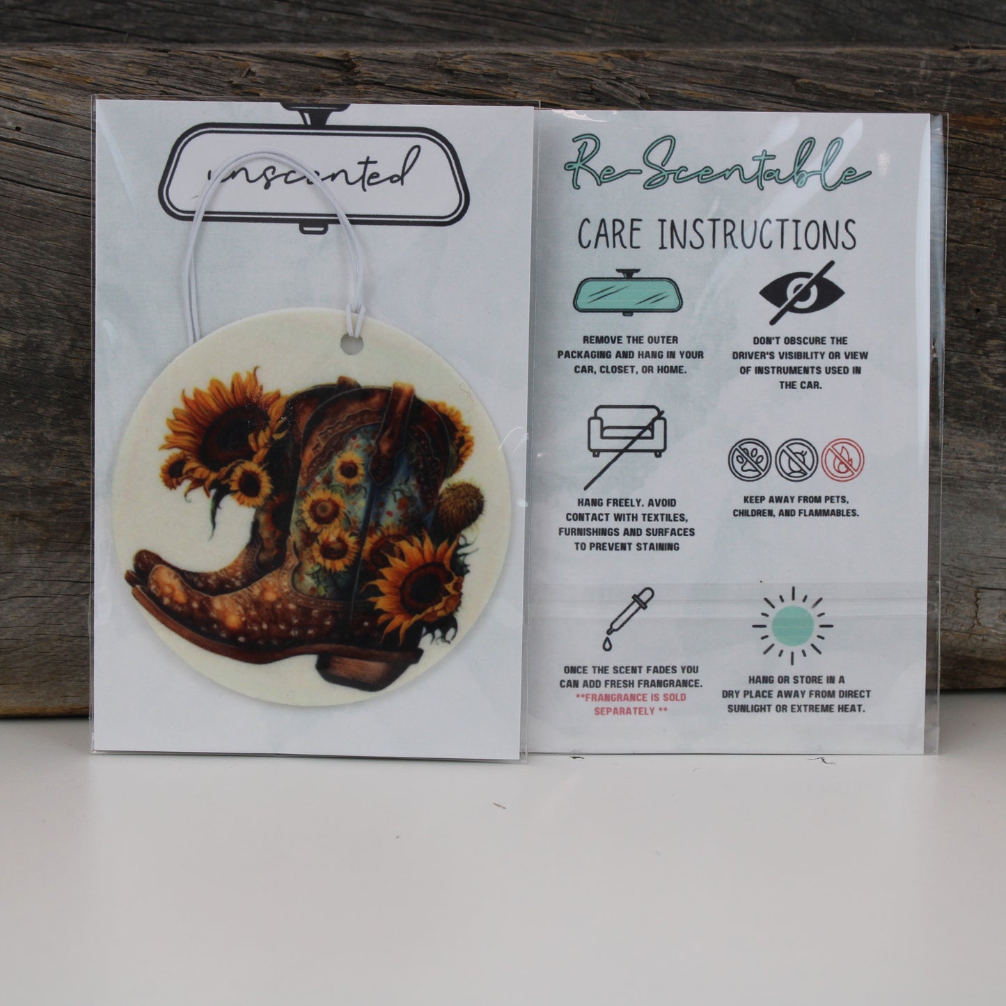 Cowgirl Boots Re-Scentable Car Freshener