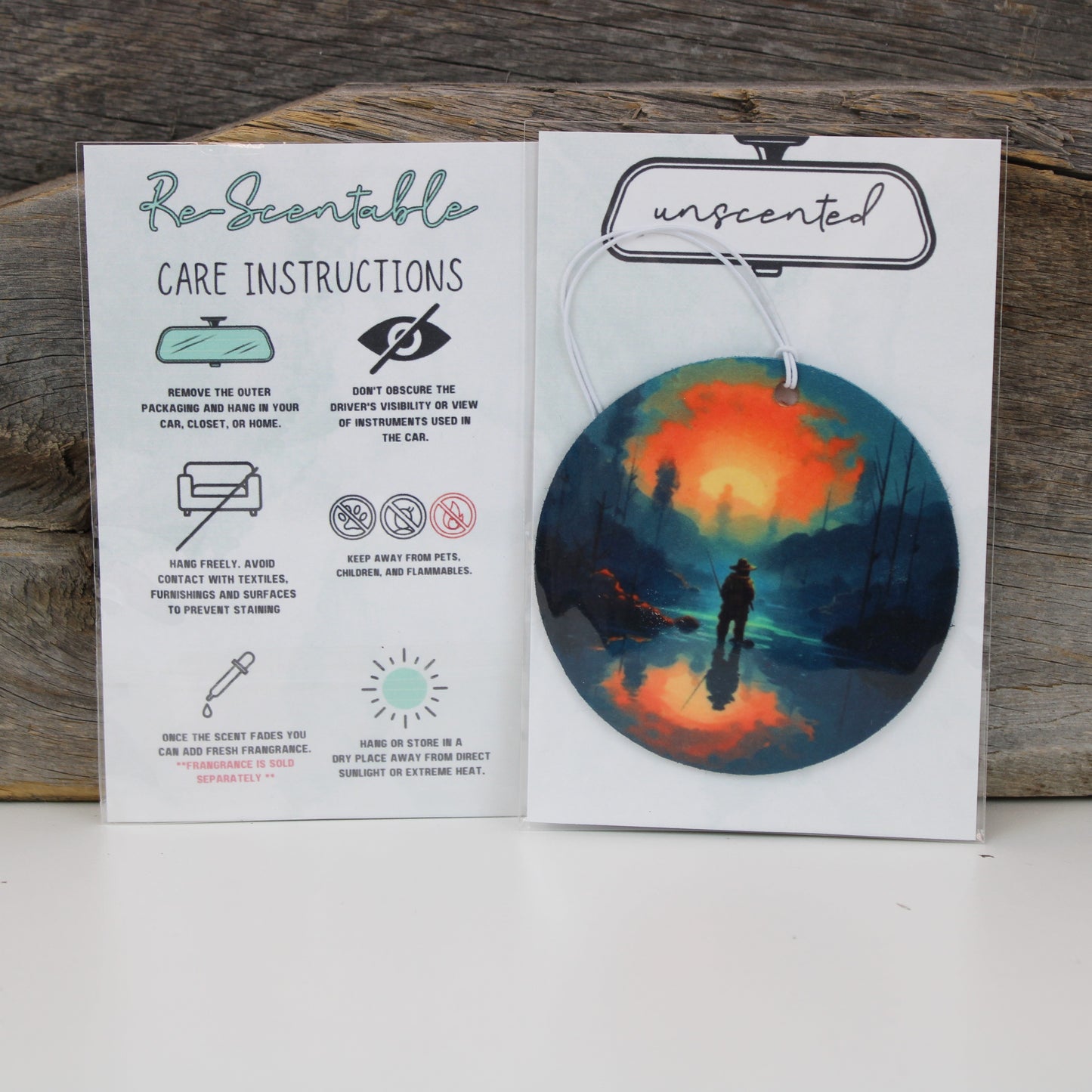 Fisherman Re-Scentable Car Freshener