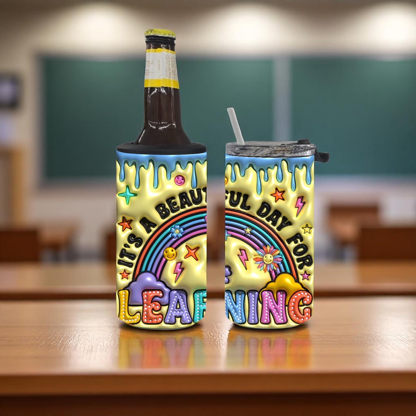 Beautiful Day for Learning 4-in-1 Can Cooler Cup