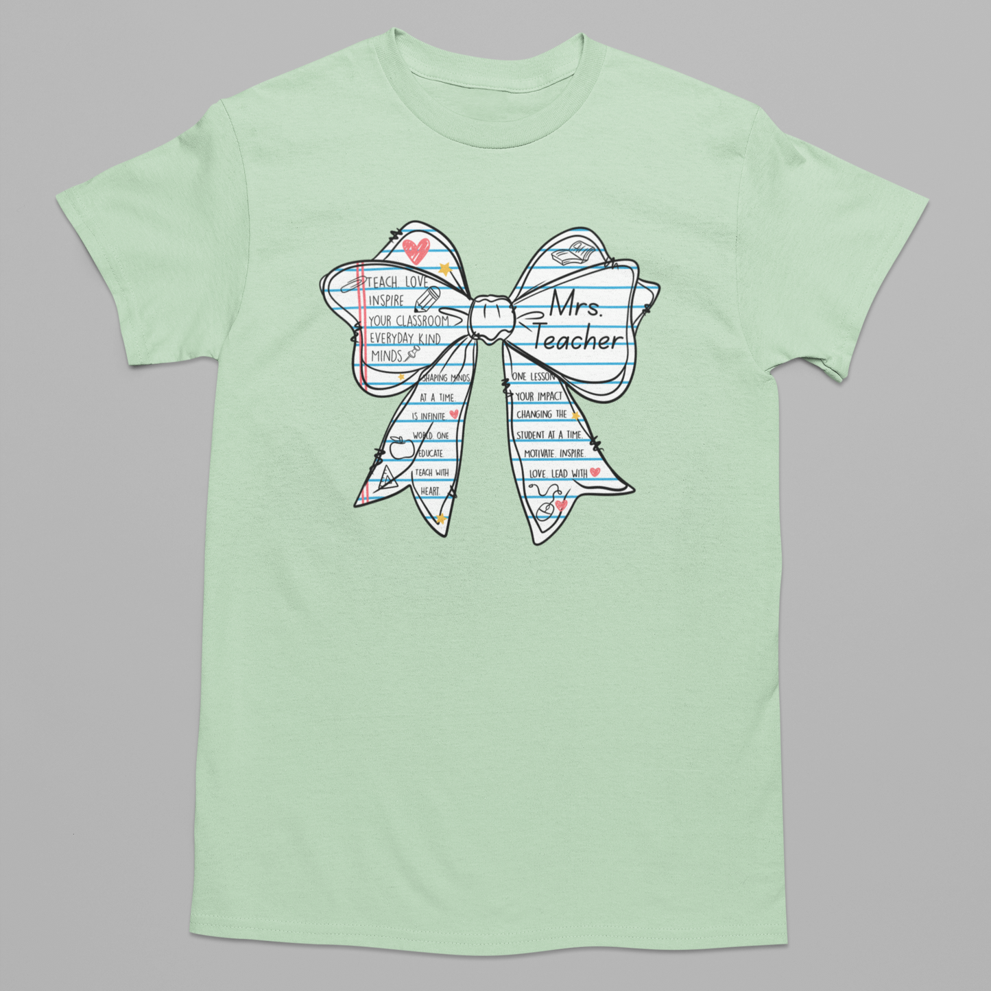 Mrs. Teacher Bow Graphic Tee
