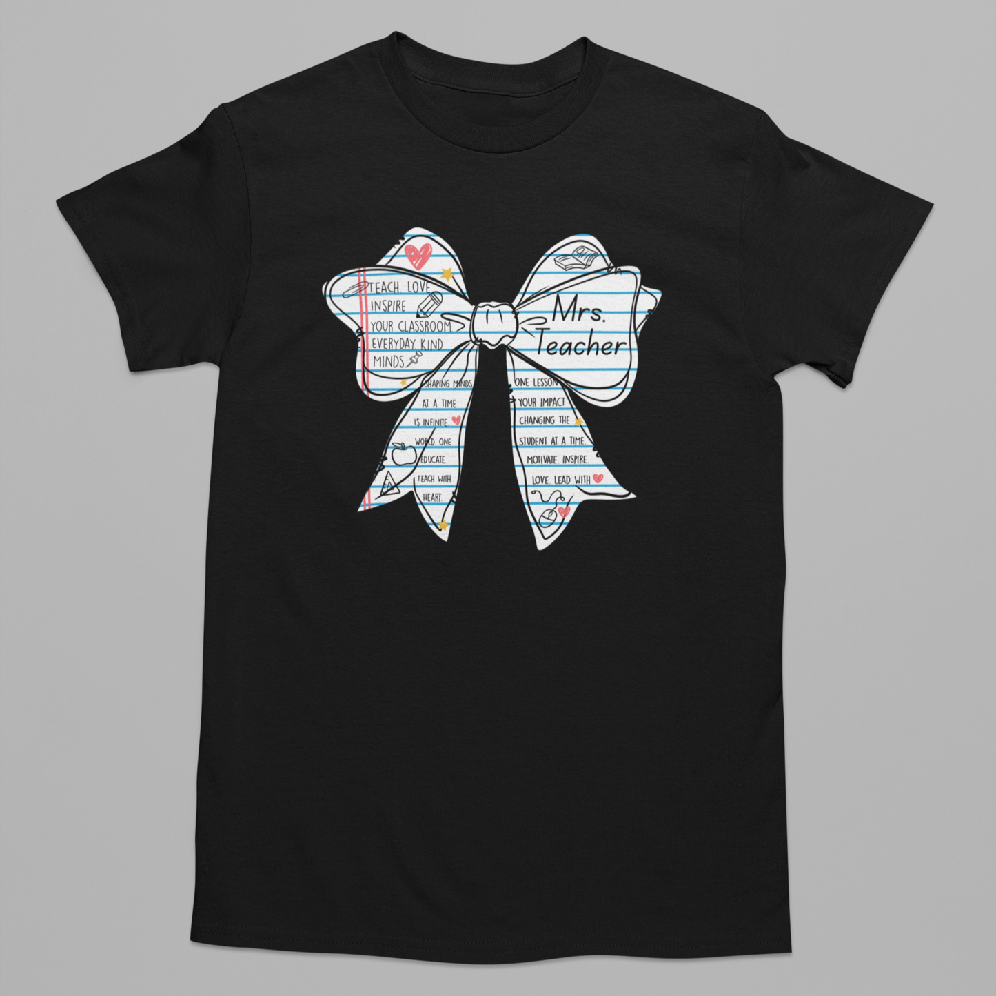 Mrs. Teacher Bow Graphic Tee