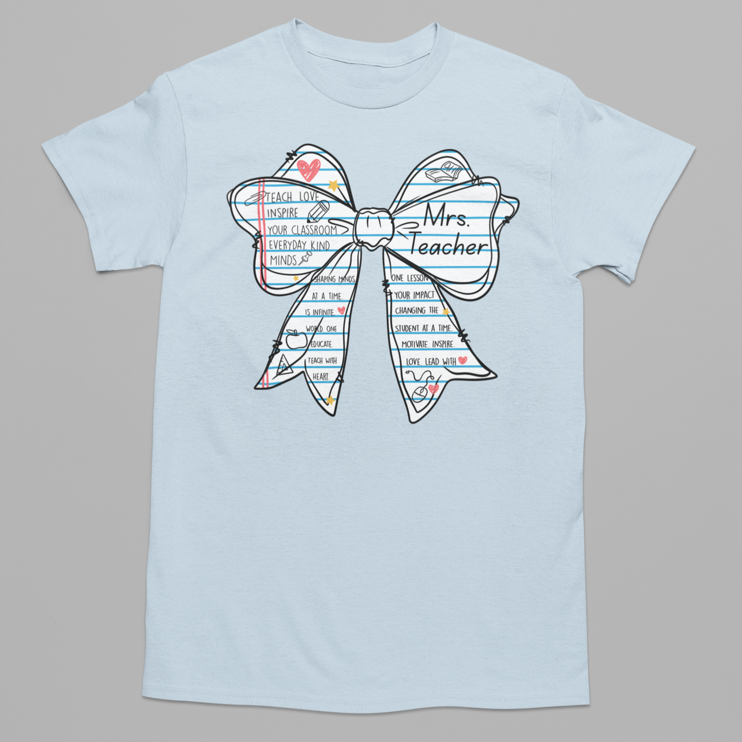 Mrs. Teacher Bow Graphic Tee