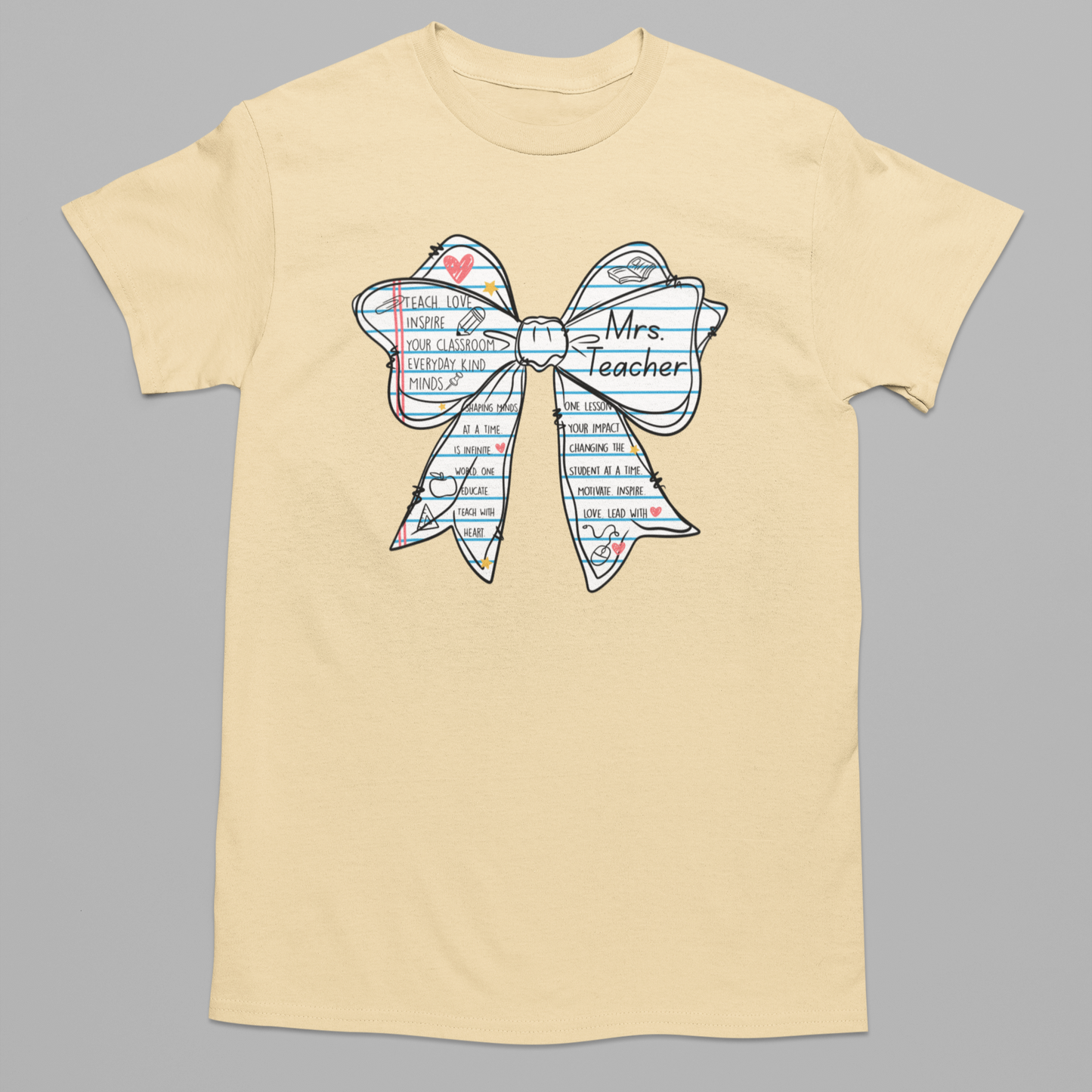 Mrs. Teacher Bow Graphic Tee