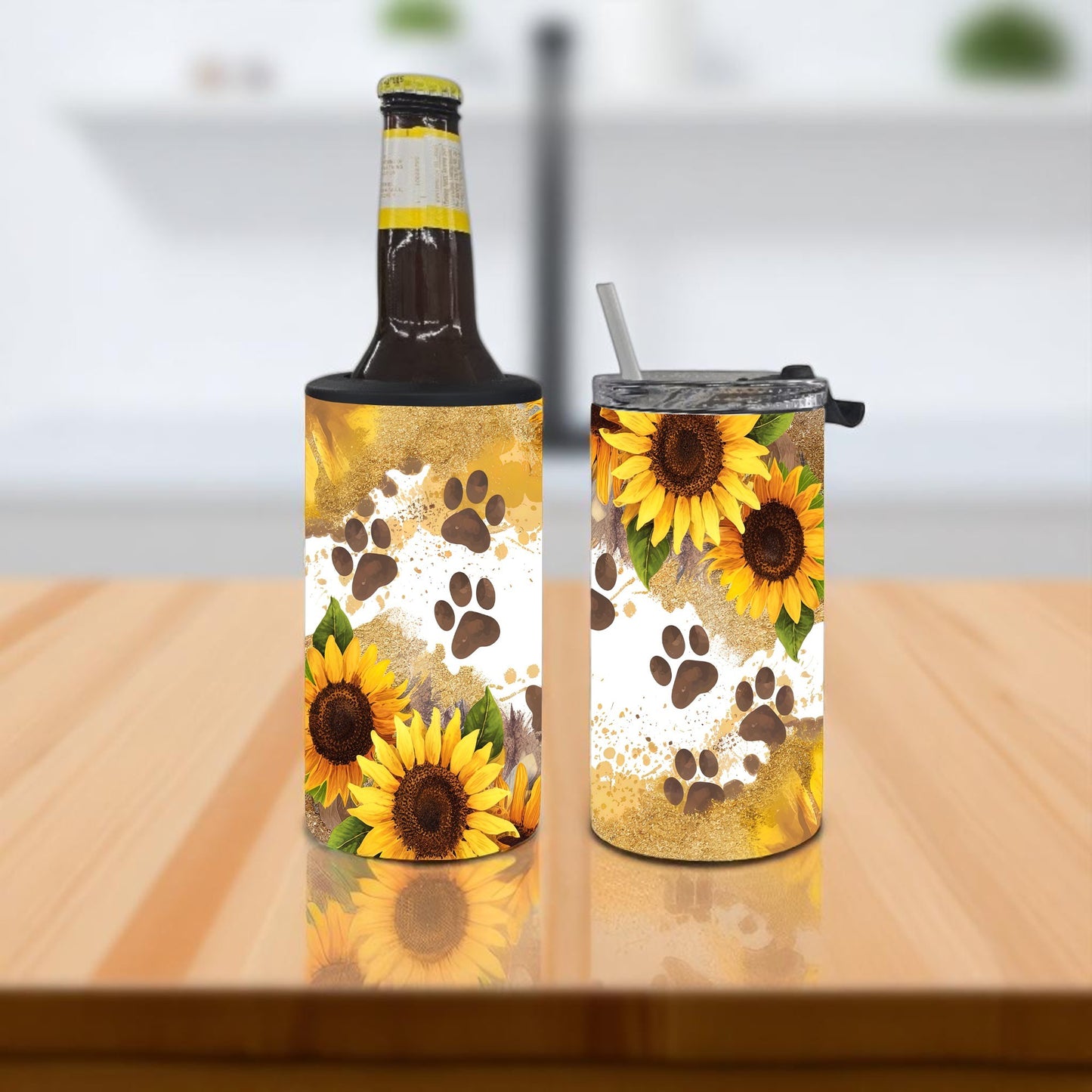 Sunflower Paw Parade 4-in-1 Can Cooler Cup