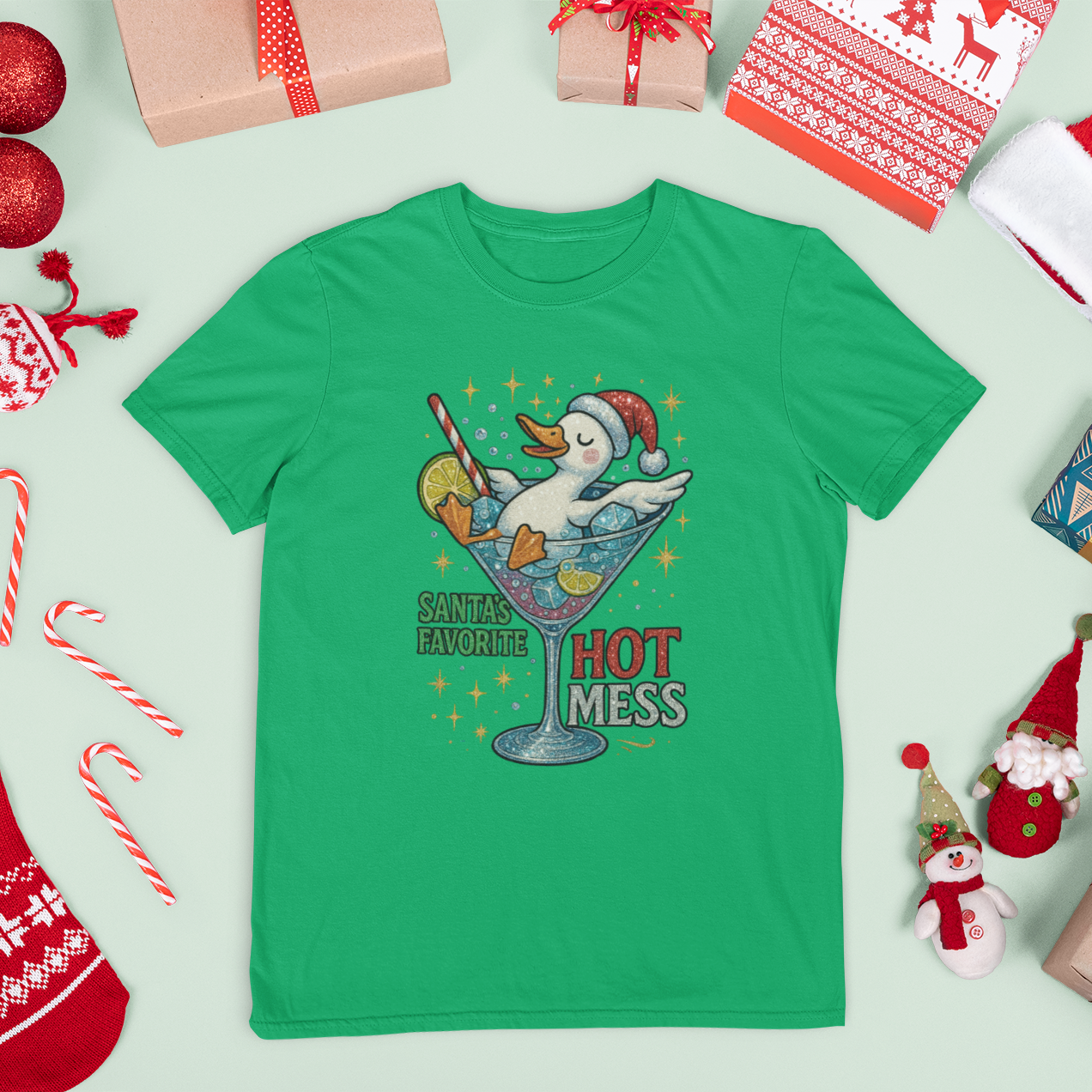 Santa's Favorite Hot Mess Graphic Tee
