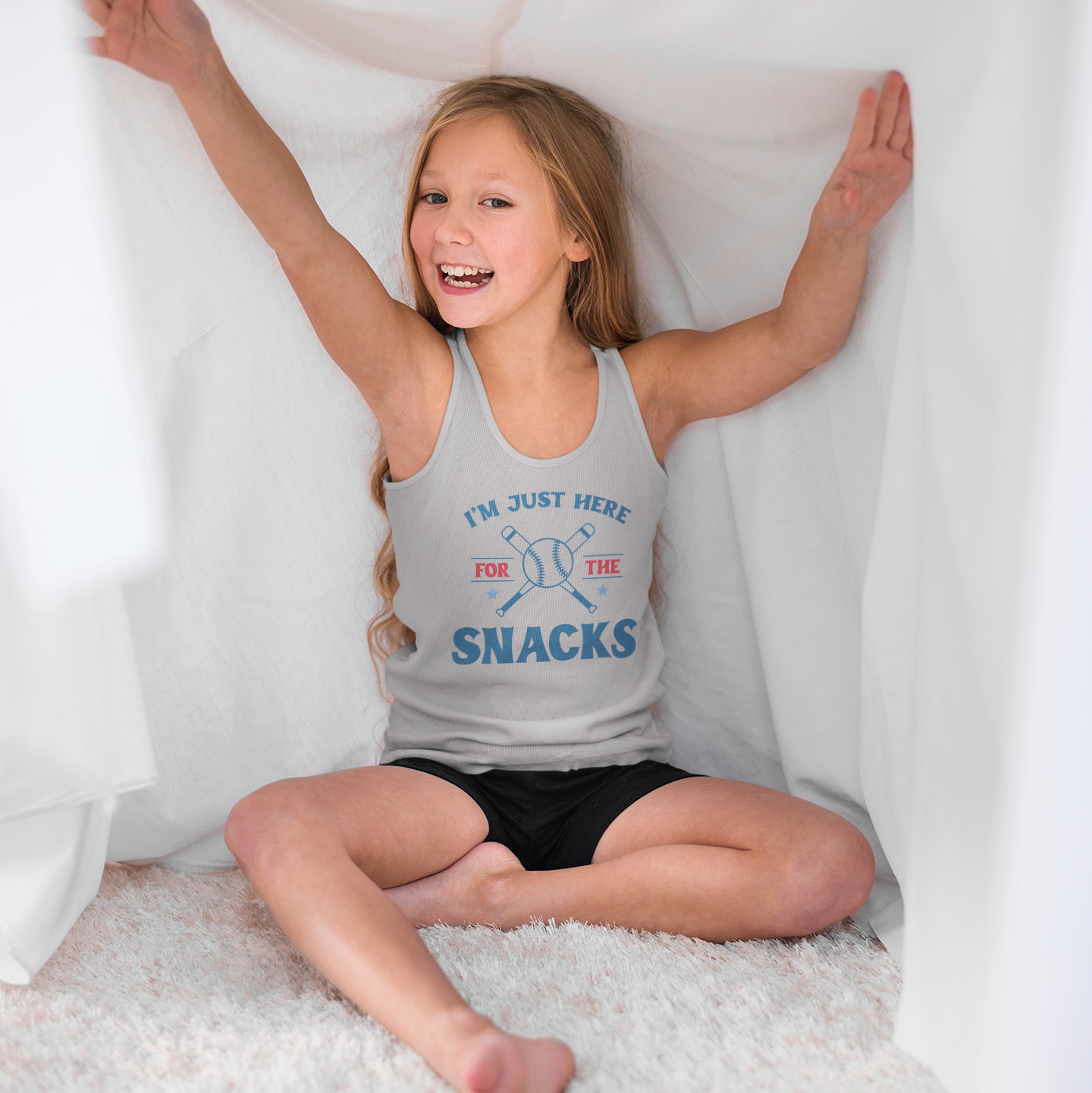 Just Here For The Snacks Toddler Graphic Tank