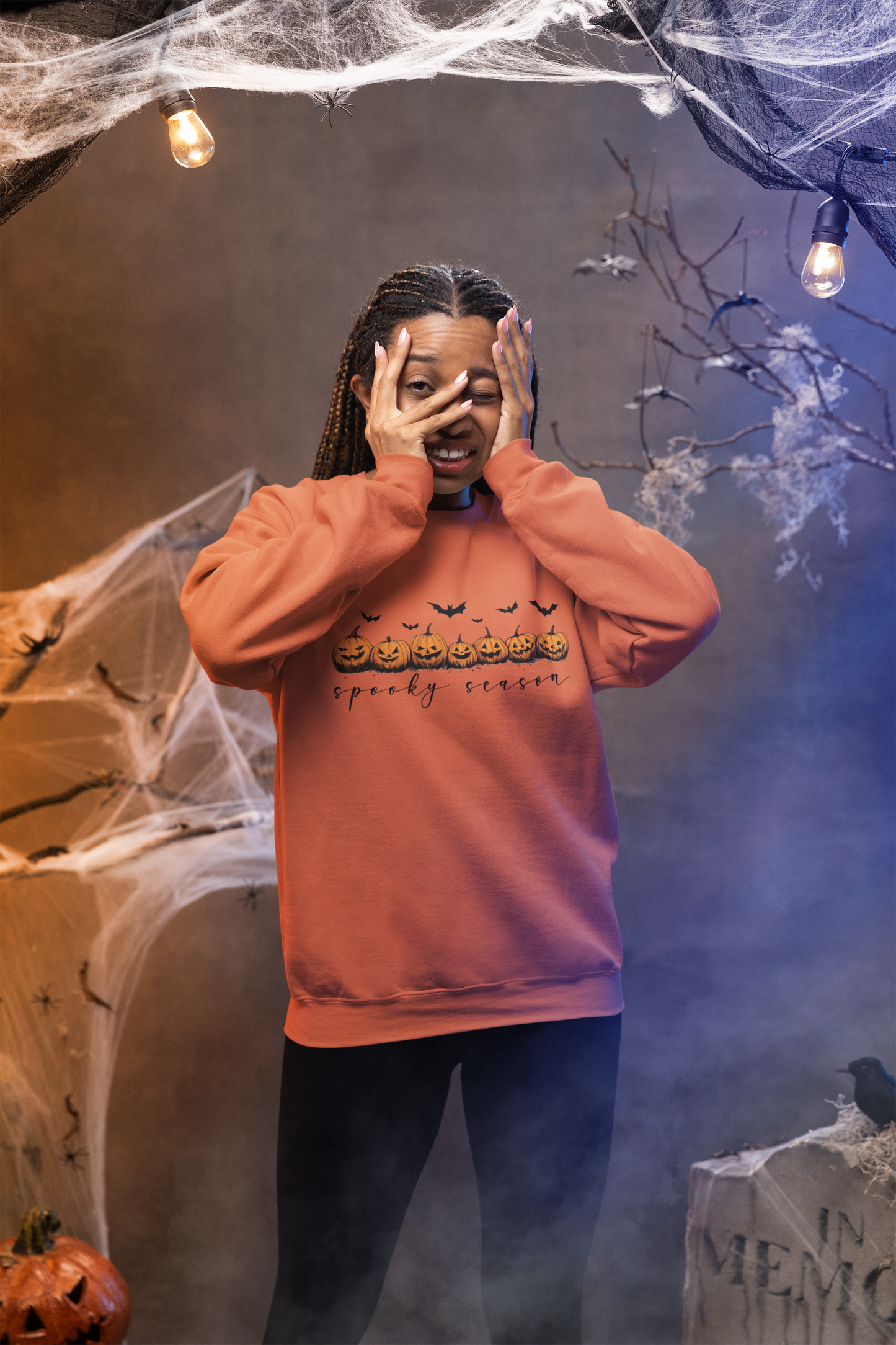 Jack-O-Lantern Crew Graphic Sweatshirt