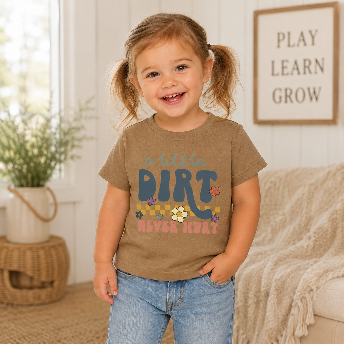 A Little Dirt Never Hurt Youth & Toddler Graphic Tee