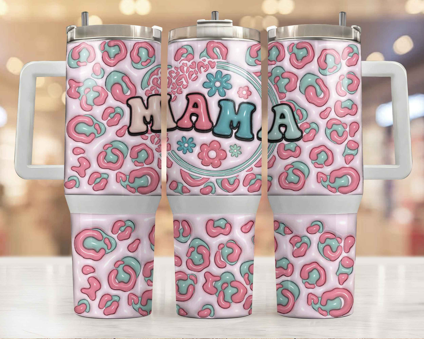 Pastel Bubble Mama 40oz Tumbler