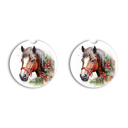 Holiday Horse Charm Car Coaster