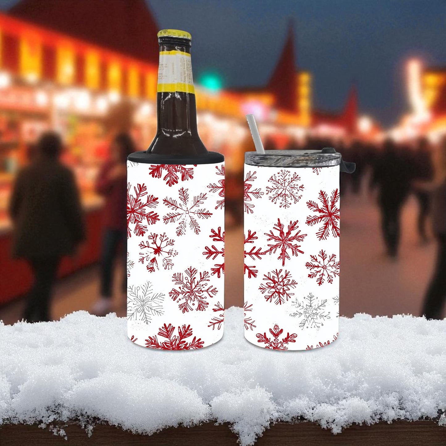 Frosted Flurries 4-in-1 Can Cooler Tumbler