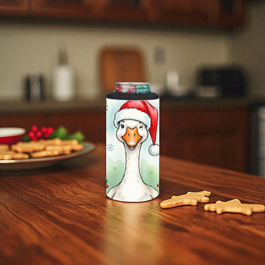 Holly Jolly Goose 4-in-1 Can Cooler Tumbler