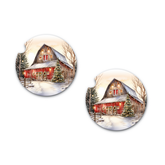 Rustic Sunset Car Coaster