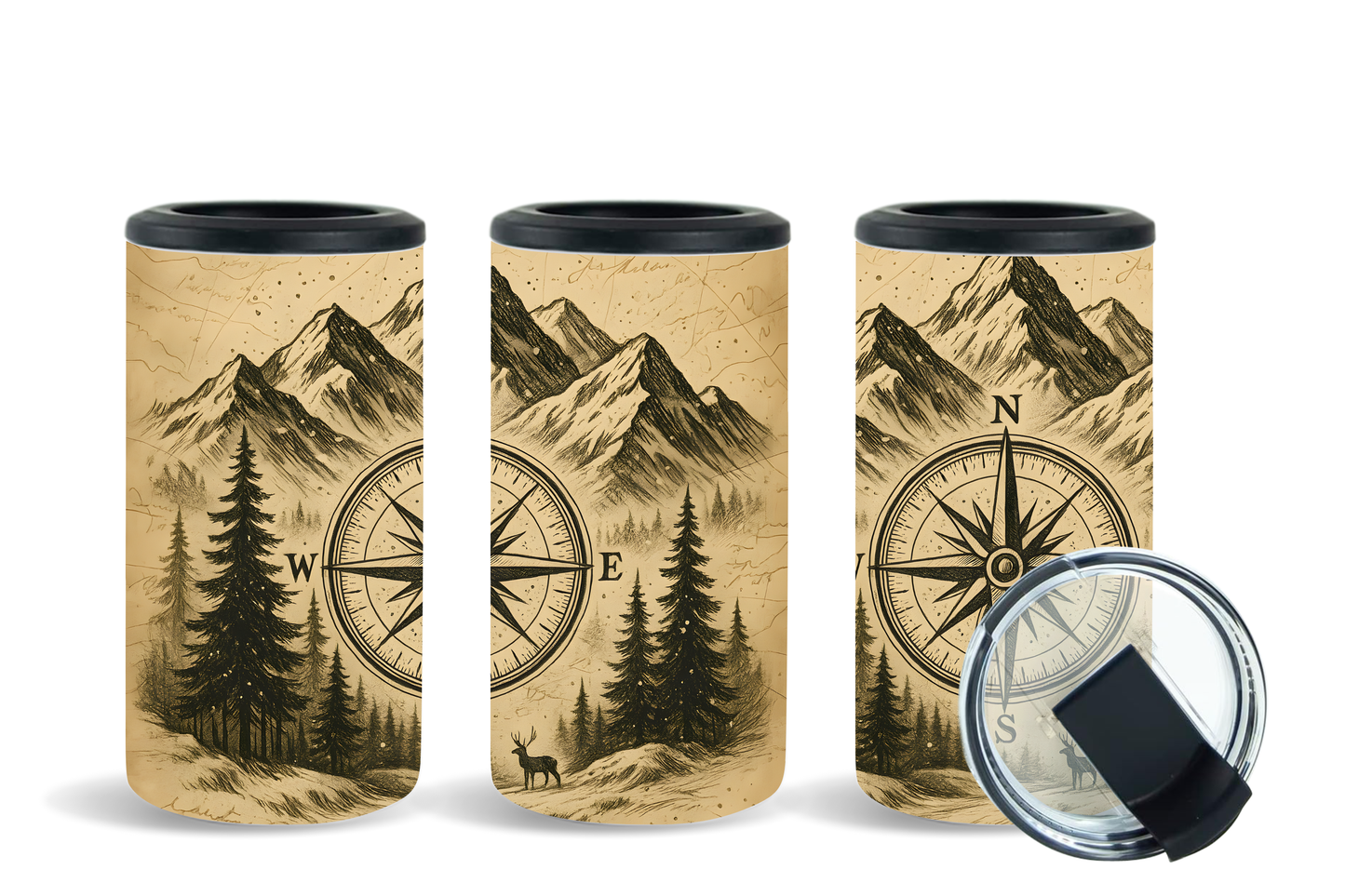 4-in-1 Vintage Explorer Compass Tumblers