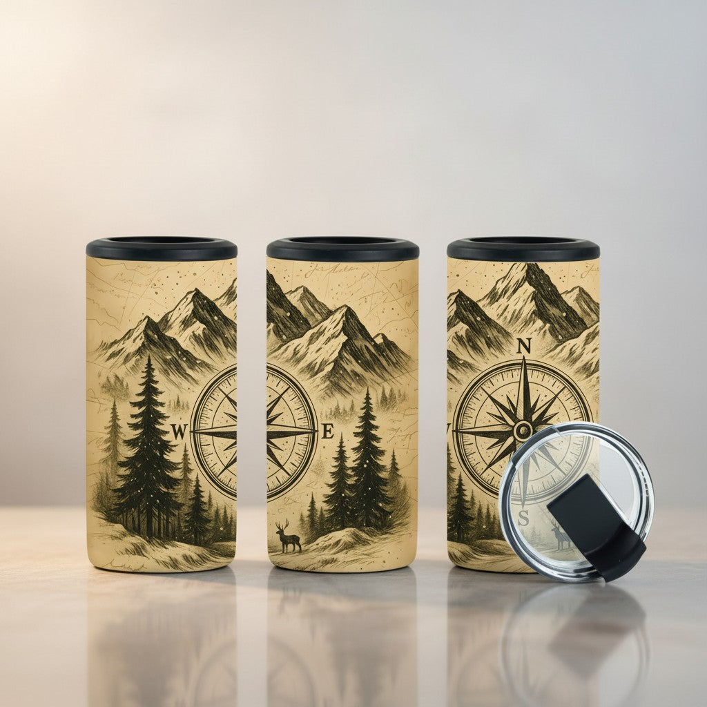4-in-1 Vintage Explorer Compass Tumblers