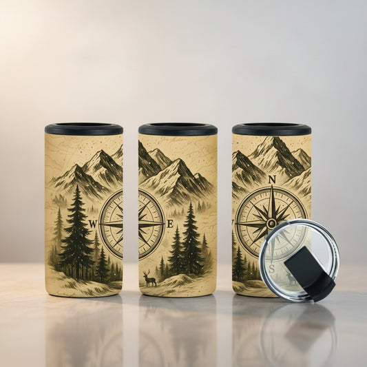 4-in-1 Vintage Explorer Compass Tumblers