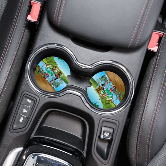 Reel Cool Dad Car Coasters