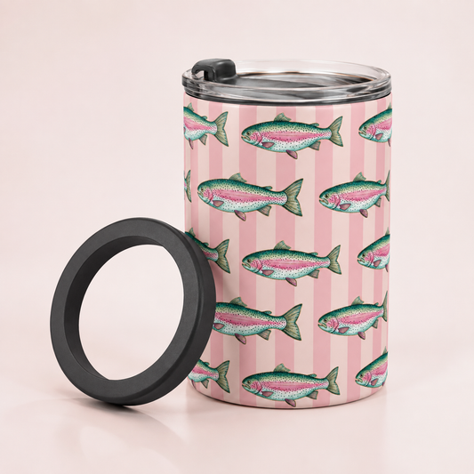 Rainbow Trout Slim Can Cooler Beverage Holder Set