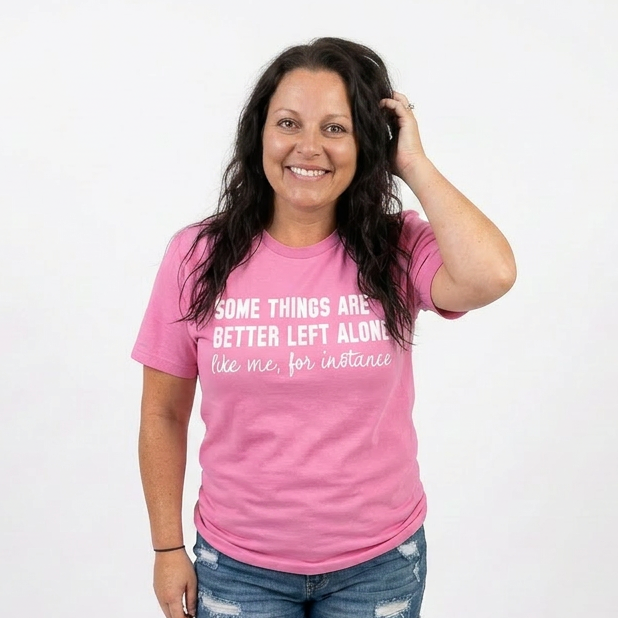 Better Left Alone Adult Graphic Tshirt