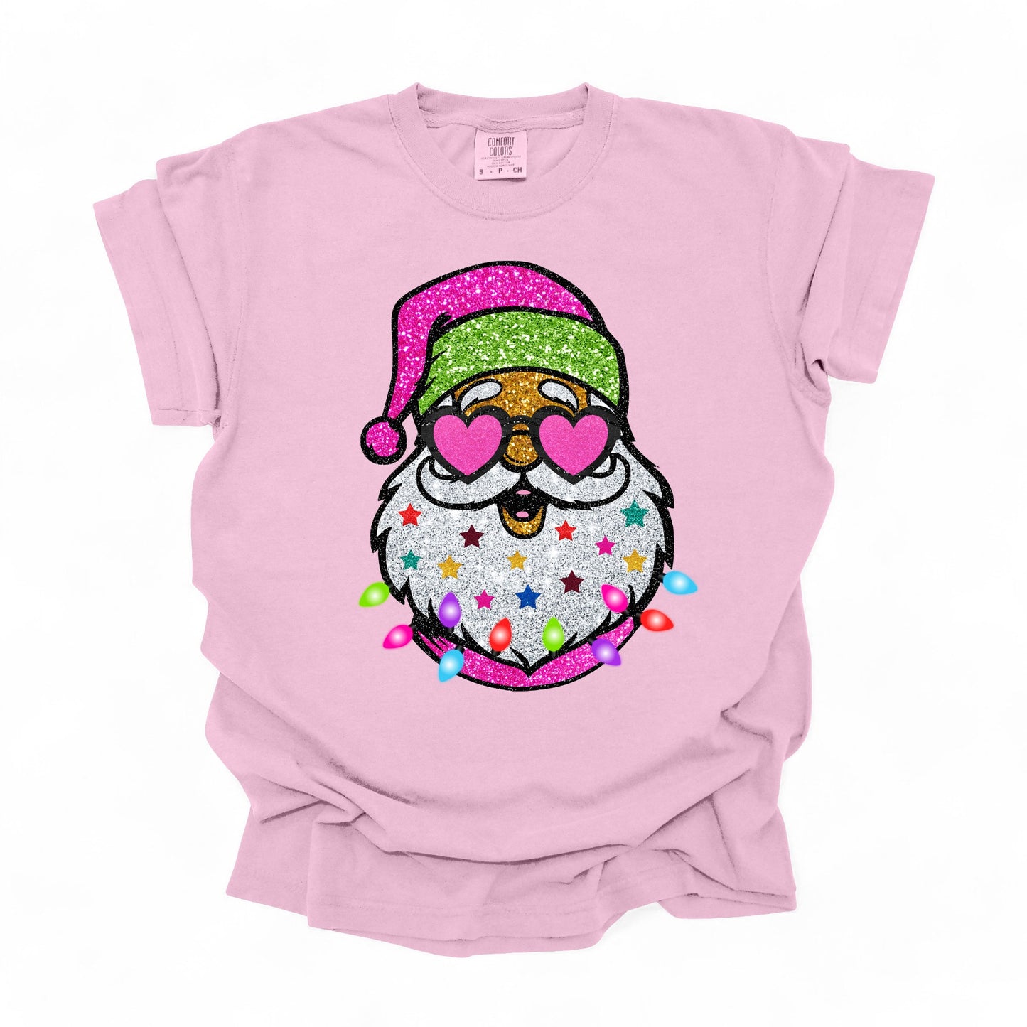 Glitter Santa Graphic Tee