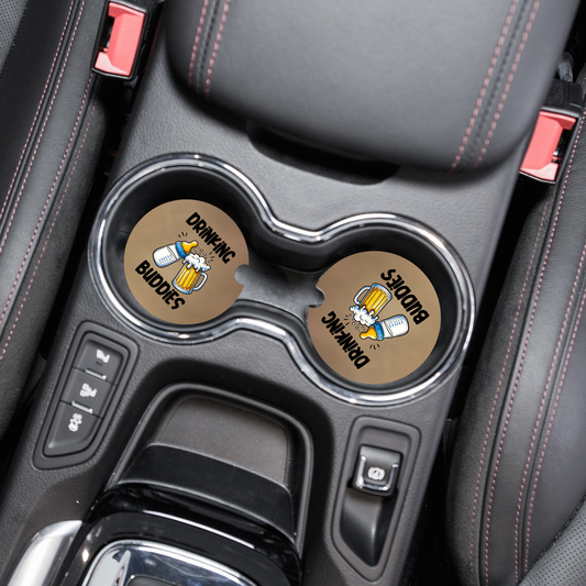 Drinking Buddies Car Coasters