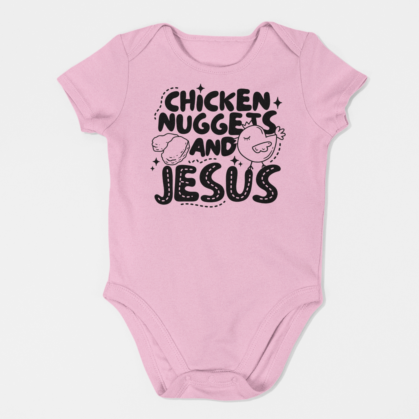 Chicken Nuggets And Jesus Infant Bodysuit