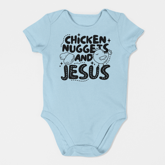 Chicken Nuggets And Jesus Infant Bodysuit