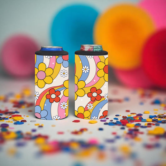 Groovy Blooms 4-in-1 Can Cooler Cup