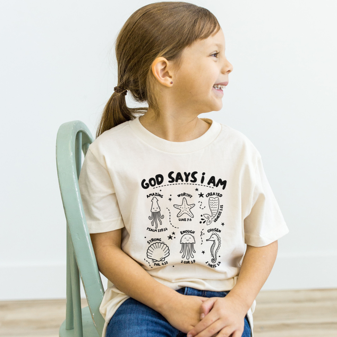 Ocean - God Says I Am Youth & Toddler Graphic Tee