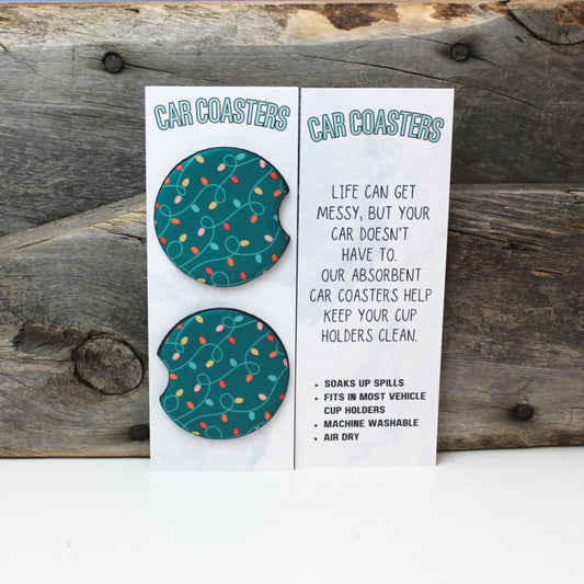 Under The Lights Christmas Car Coasters