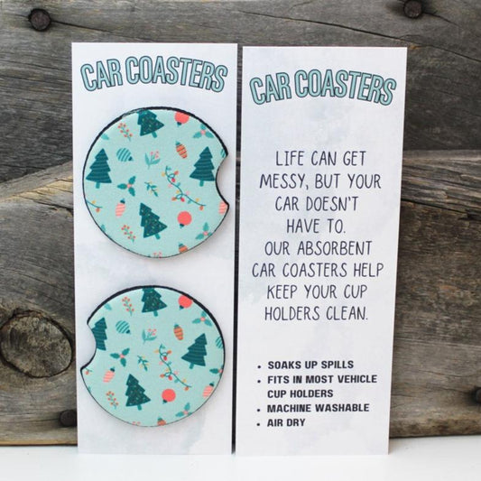 Farm Fresh Holiday Car Coasters