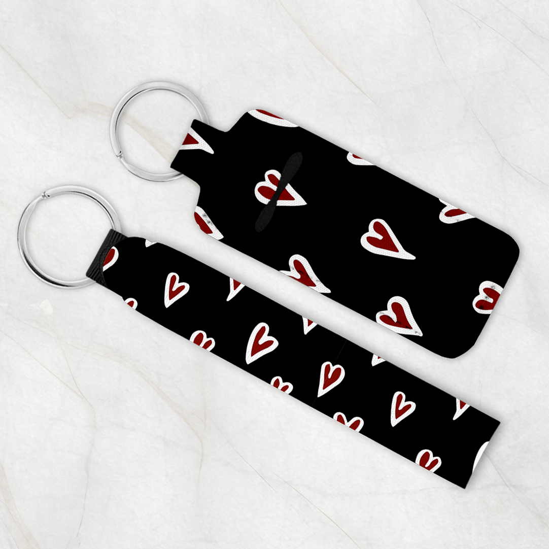 Love in Black Lip Balm Keychain