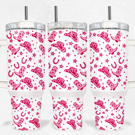 Pink Cowgirl Tumbler 40oz