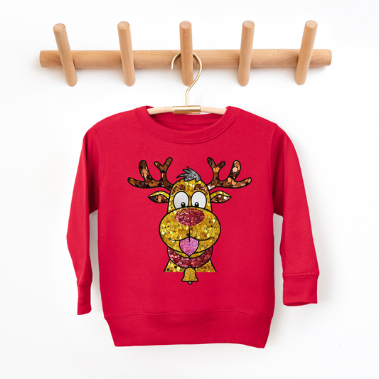 Glitter Reindeer Youth & Toddler Sweatshirt