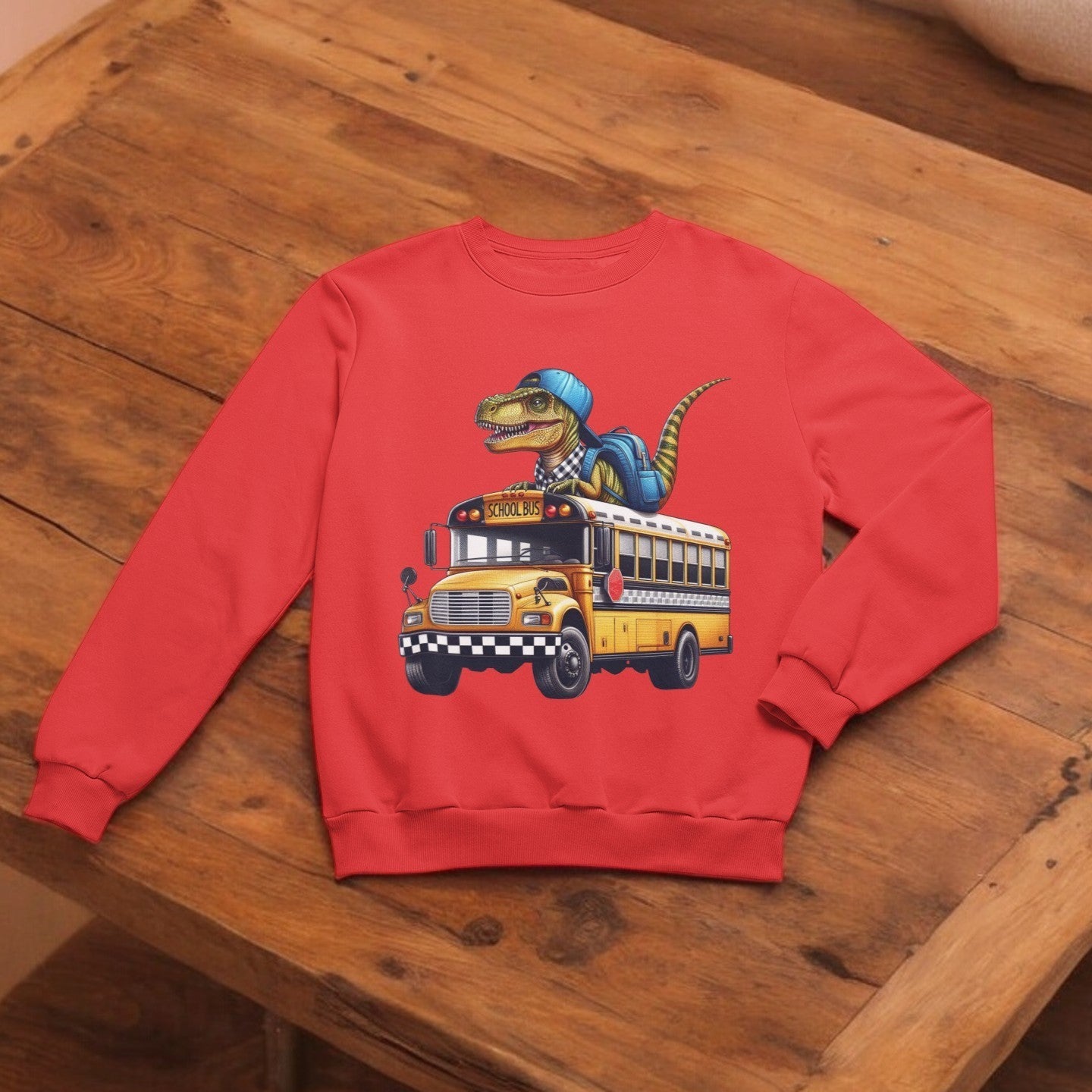 School Bus Dino Youth & Toddler Graphic Sweatshirt