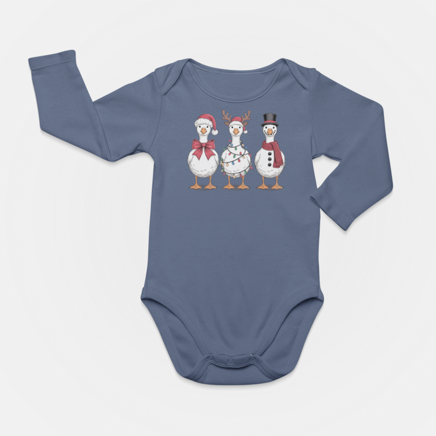 Christmas Goose Long Sleeve Infant Bodysuit