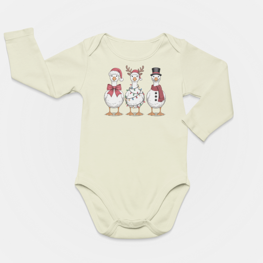 Christmas Goose Long Sleeve Infant Bodysuit