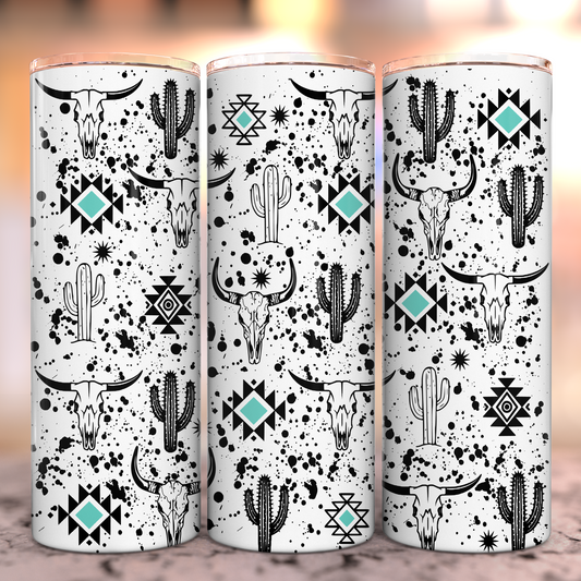 Western Splatter Stainless Steel Tumbler