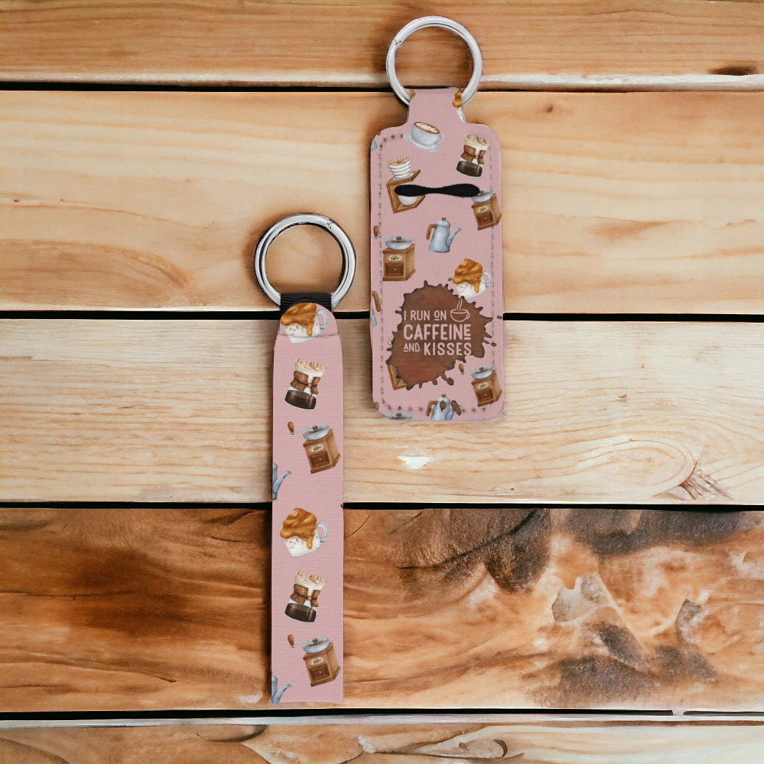 Caffiene & Kisses Chapstick Keychain Holder