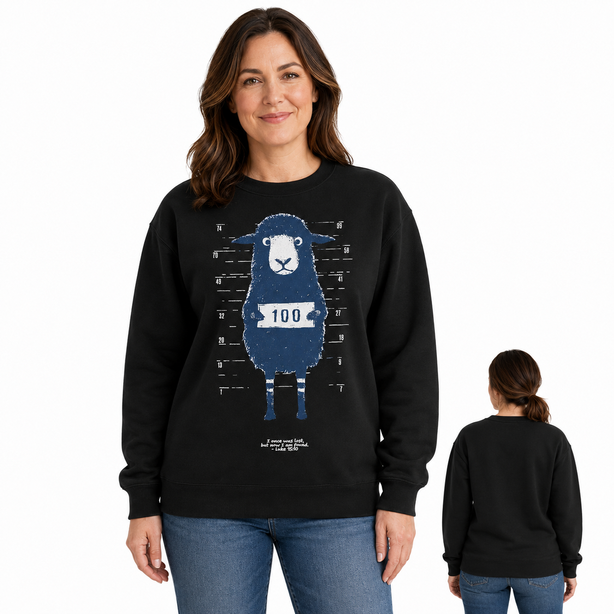 The 99 Graphic Sweatshirt – classic black crewneck – alternate view 5