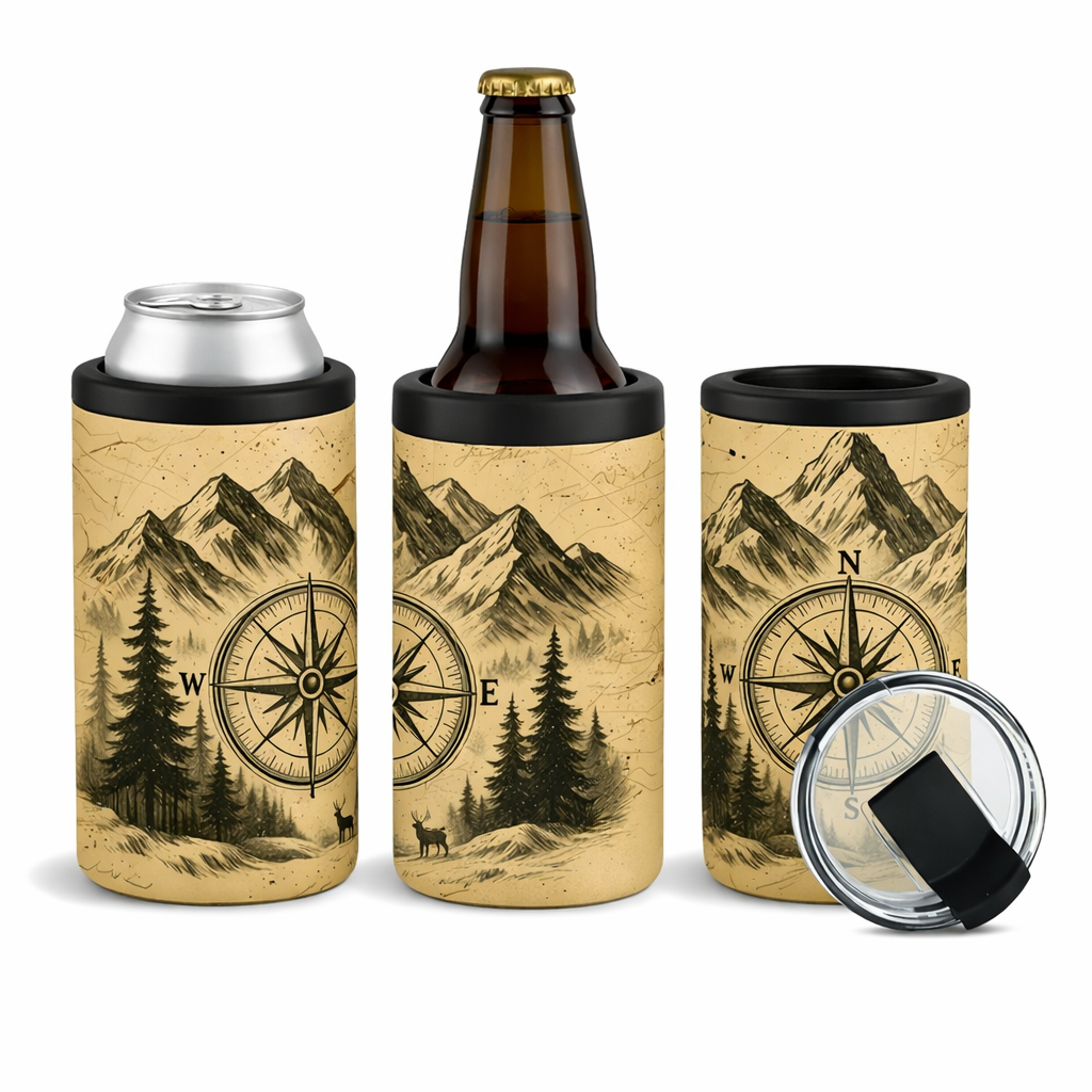 4-in-1 Vintage Explorer Compass Tumblers