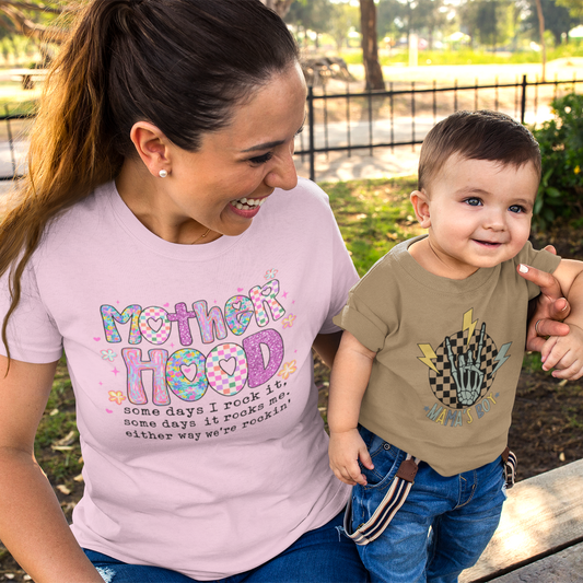 Motherhood Sometimes I Rock It Graphic Tee